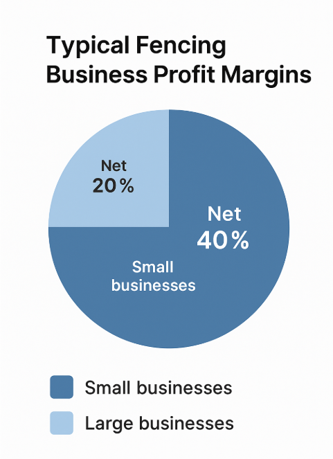 profit margin chart of fencing buisness